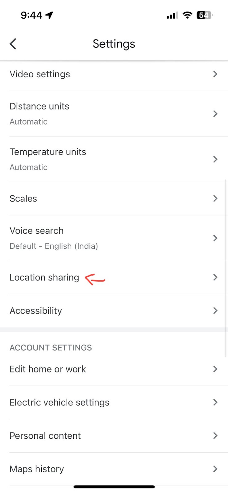 google map setting