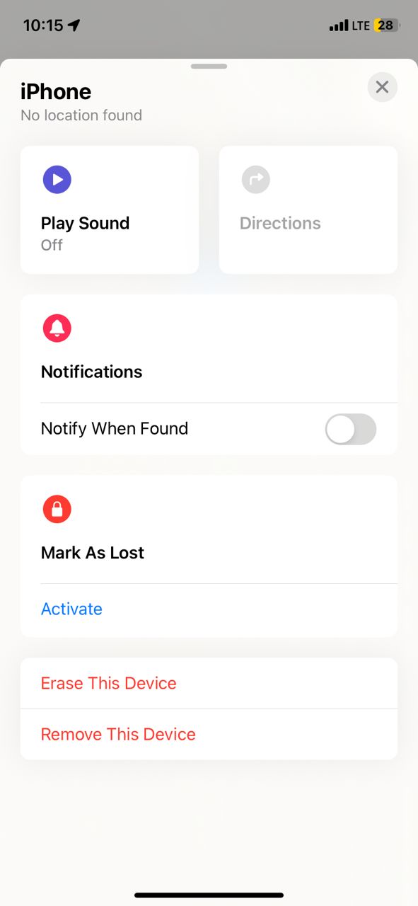 select Notify when Found