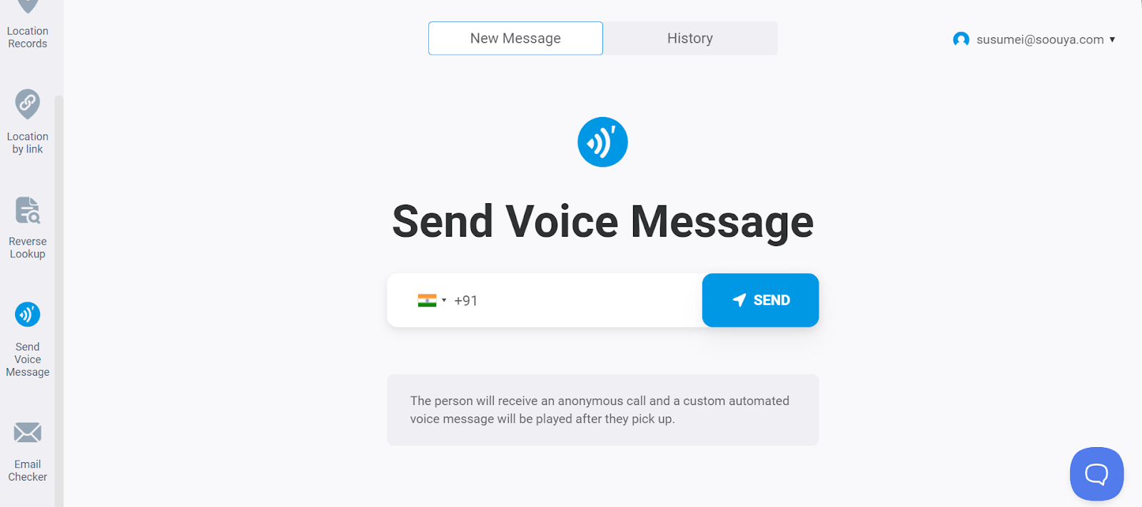 send voice messgae online