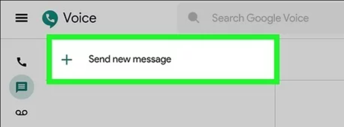 send new message on google voice