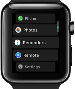 apple watch setting