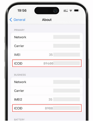 settings on iphone