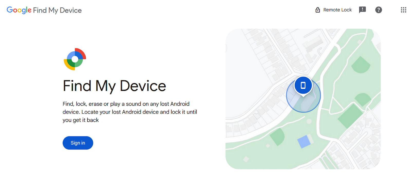 Google find my device