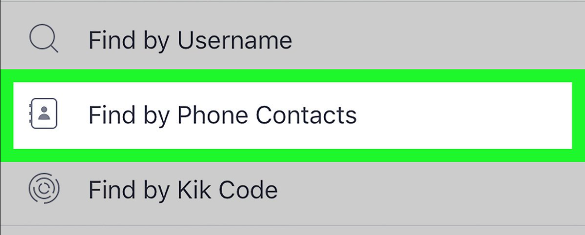 find by phone contacts