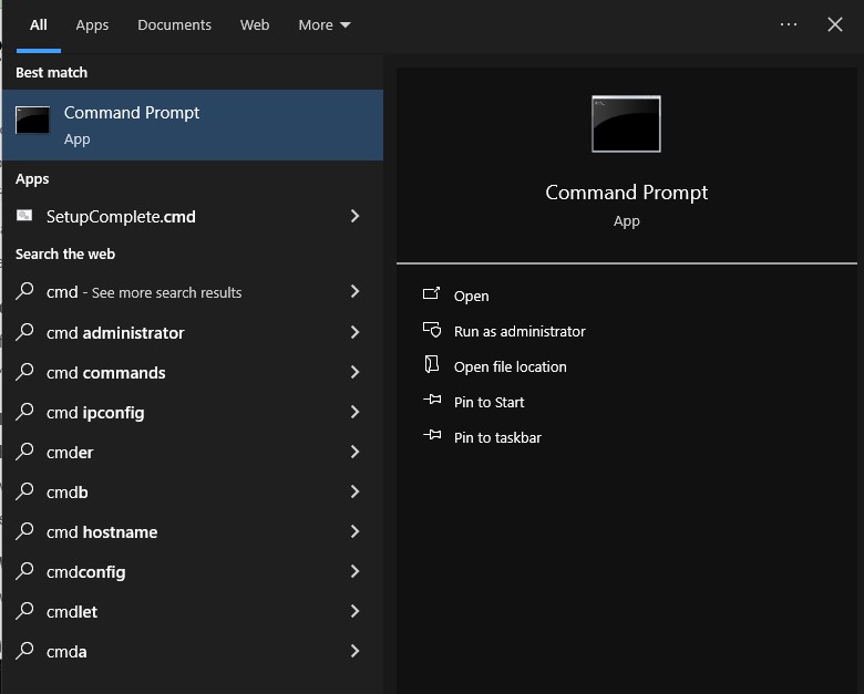 command prompt