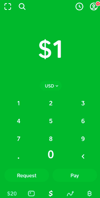 dollar icon on cash app