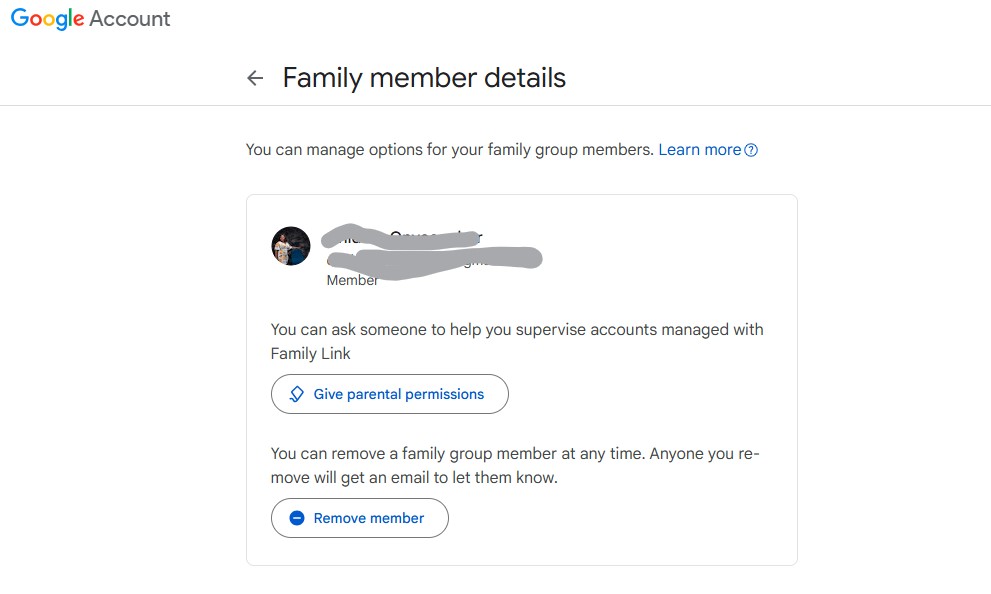 family member details