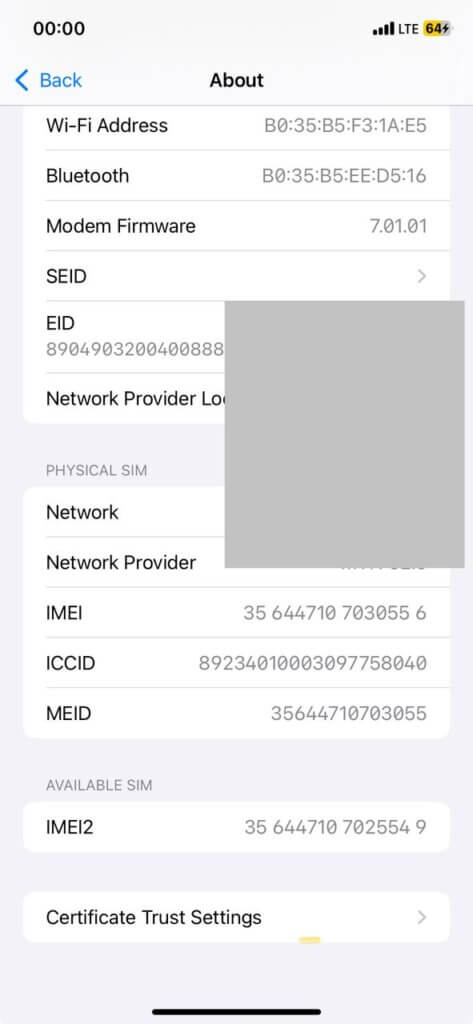 find imei number on phone