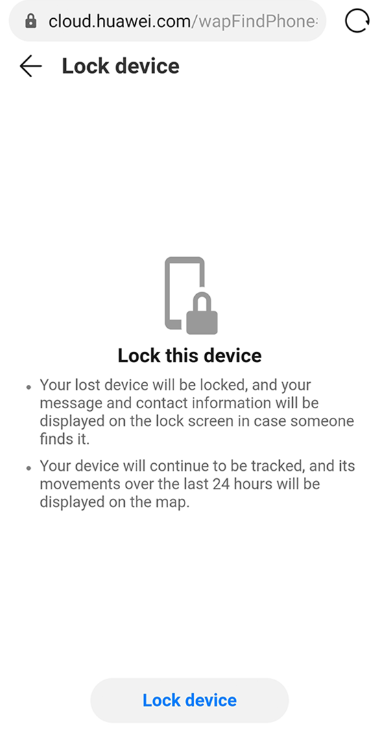 lock huawei phone