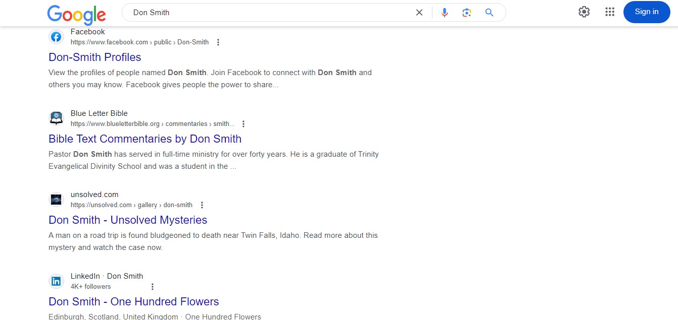 search facebook profiles on google