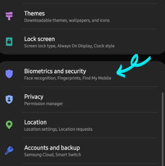 biometrics and security on samsung