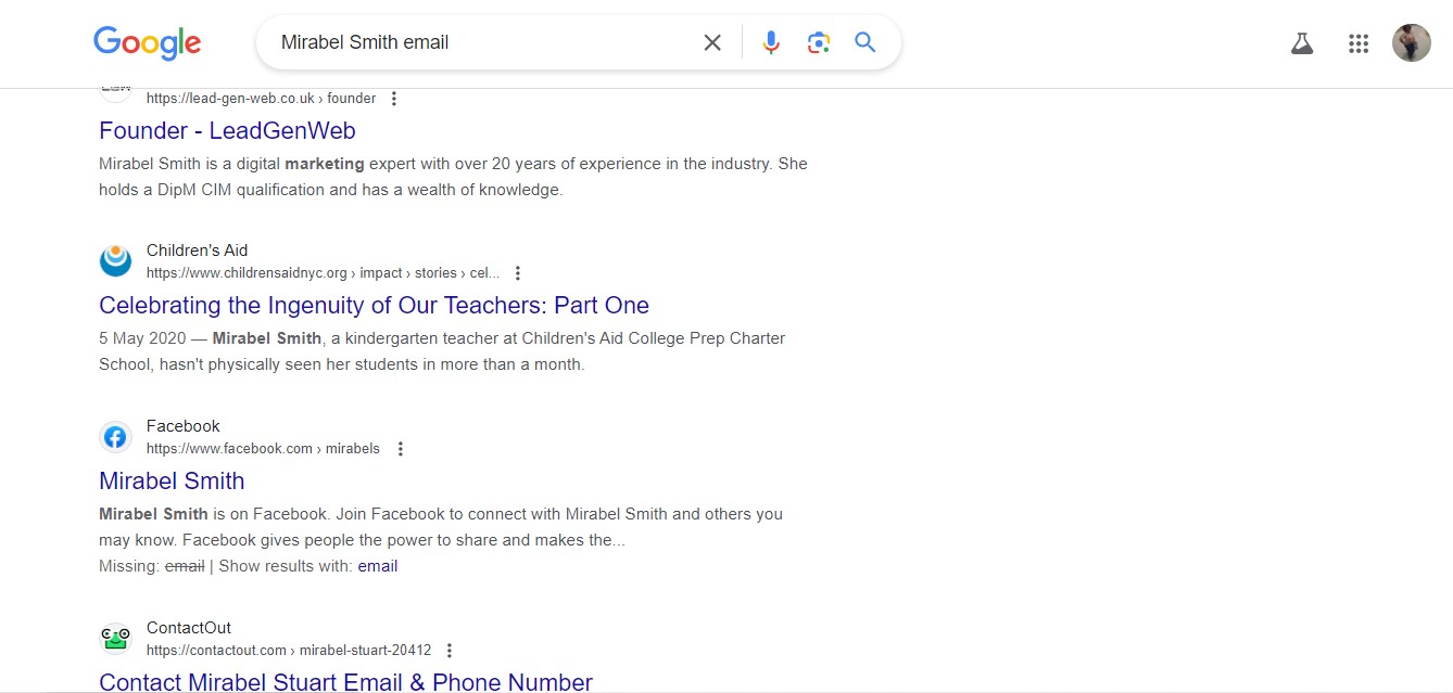 search email on google