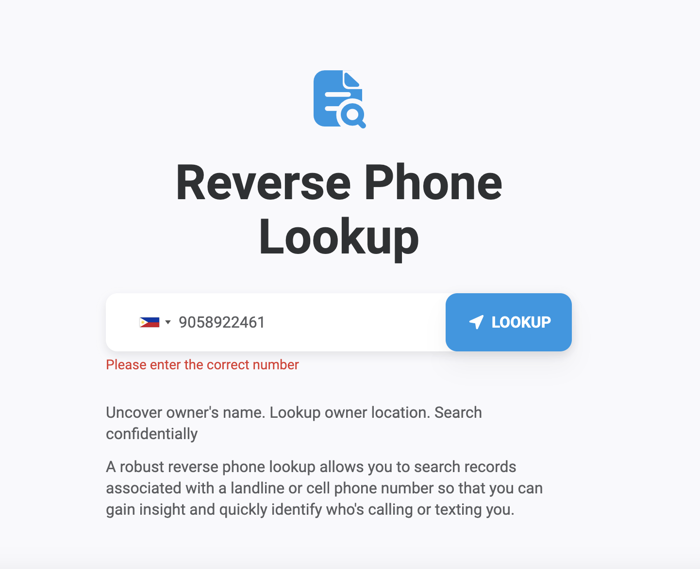 reverse phone lookup