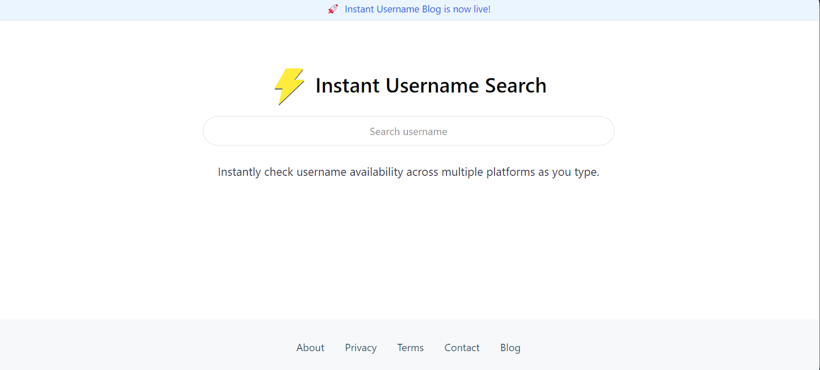 Instant Username Search