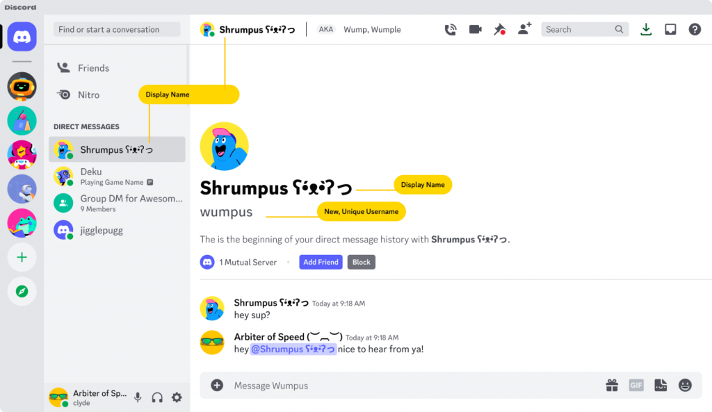 Discord Display Names, Usernames & User IDs