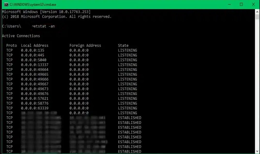 find ip address using Command Prompt