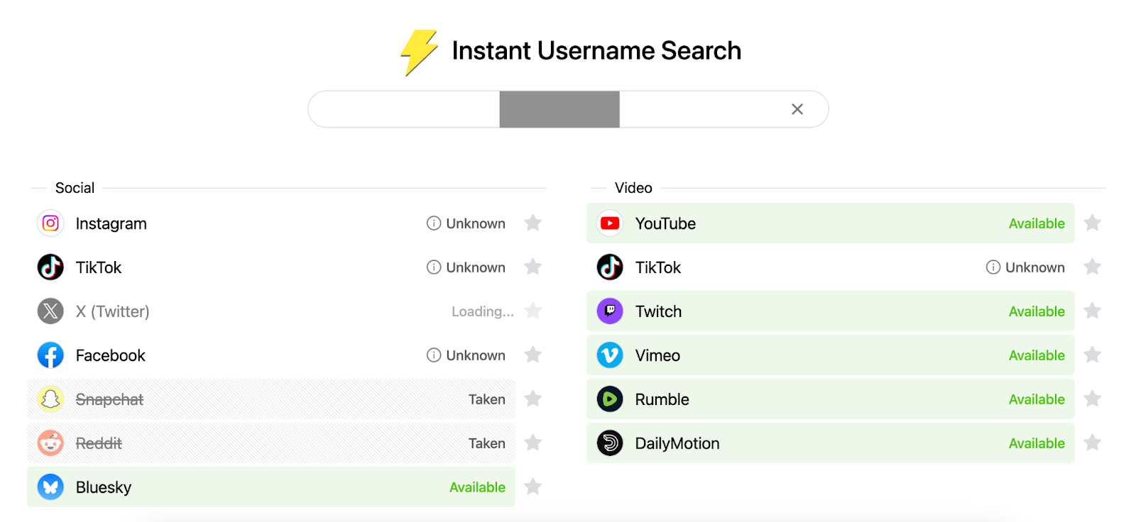 search a person on instant username search