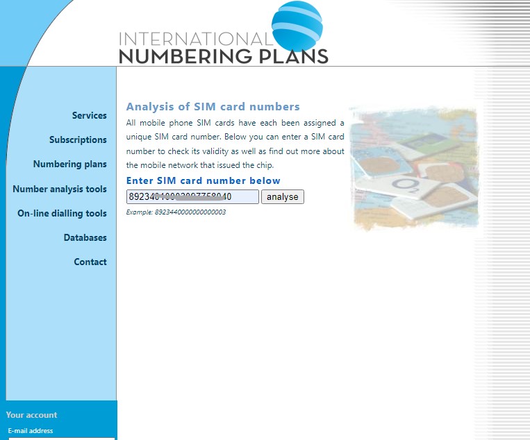 Check SIM Card Number details