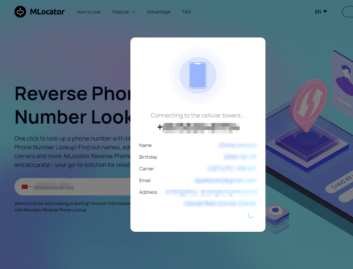 reverse phone number lookup of mlocator