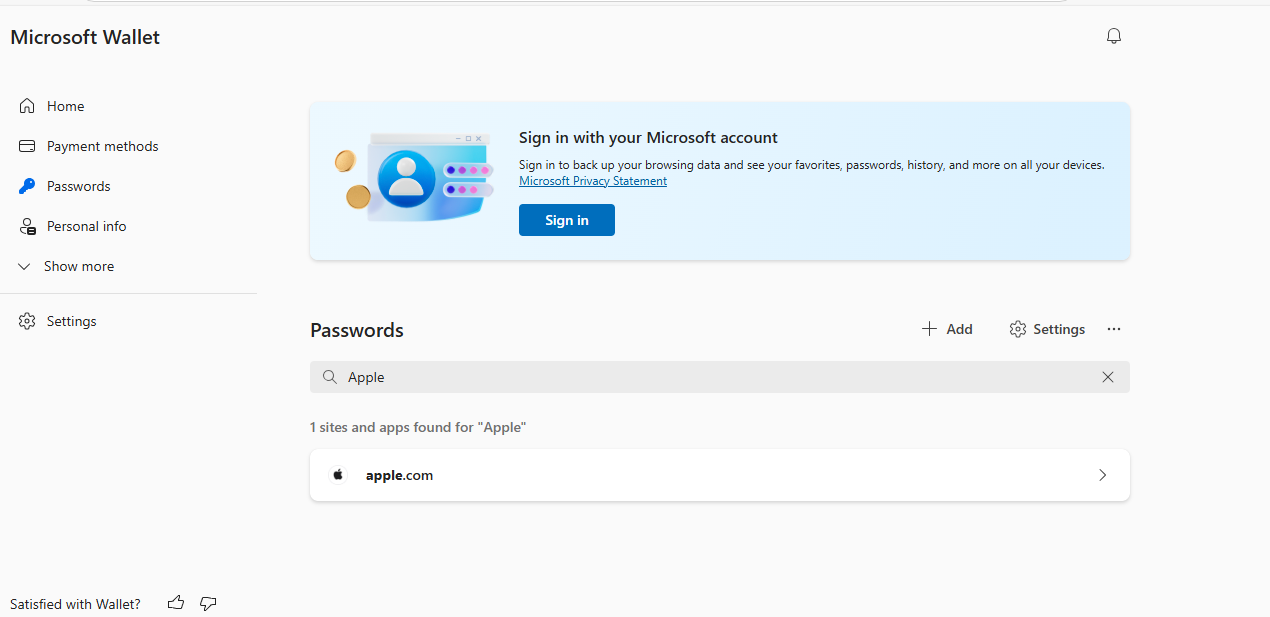 microsoft edge apple password