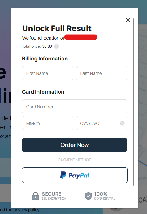 MLocator payment