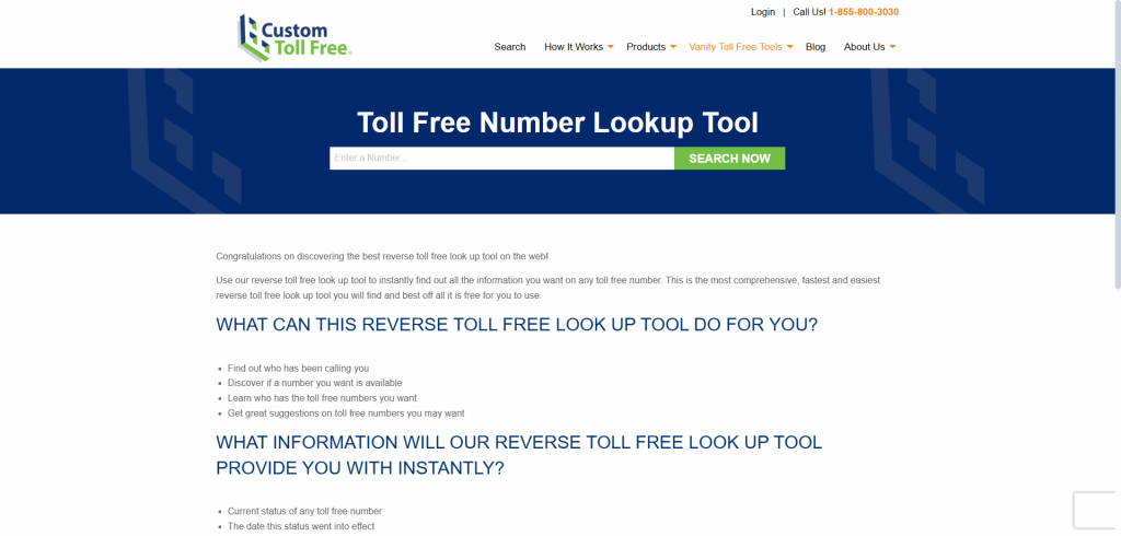 Custom Toll Free