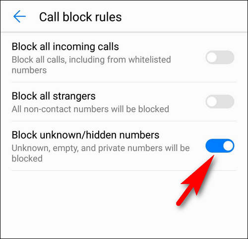 Block Unknown Callers