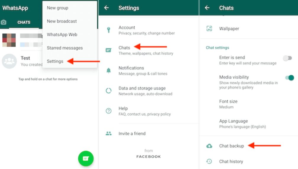 WhatsApp chat backup 