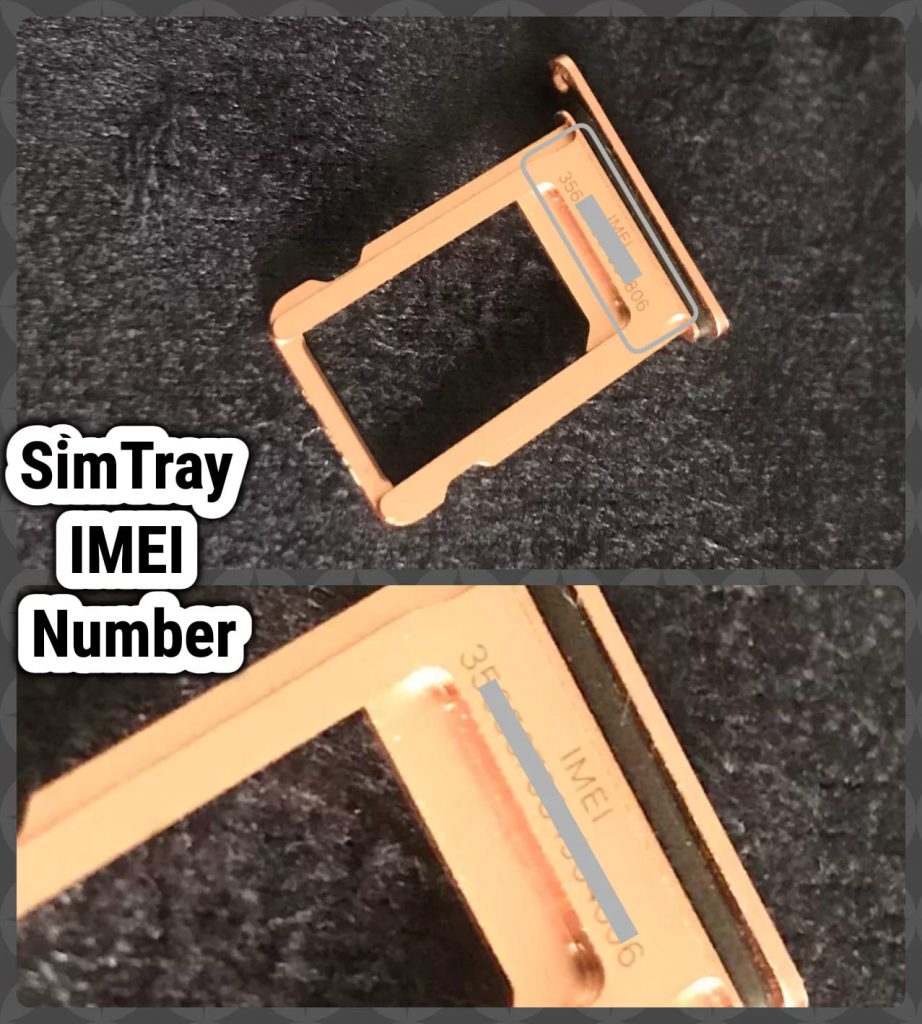 imei number on SIM Card Tray Backup Label