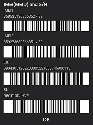 Número IMEI vs. número de serie