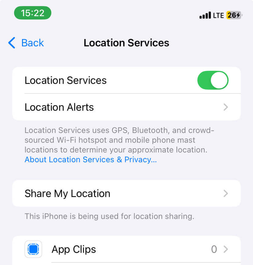 iphone location services