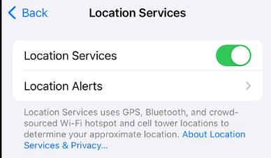 iphone location services