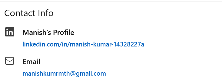 linkedin contact info