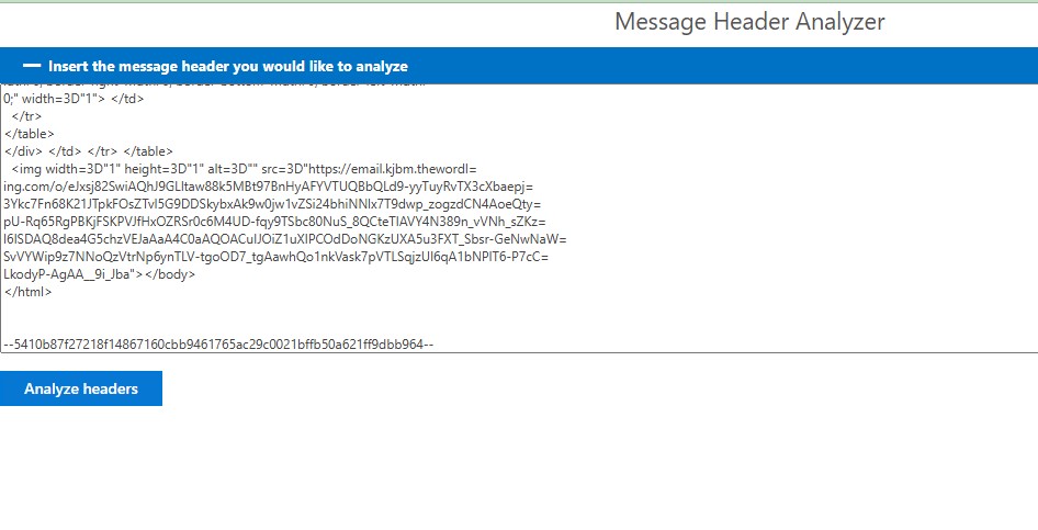 message header analyzer