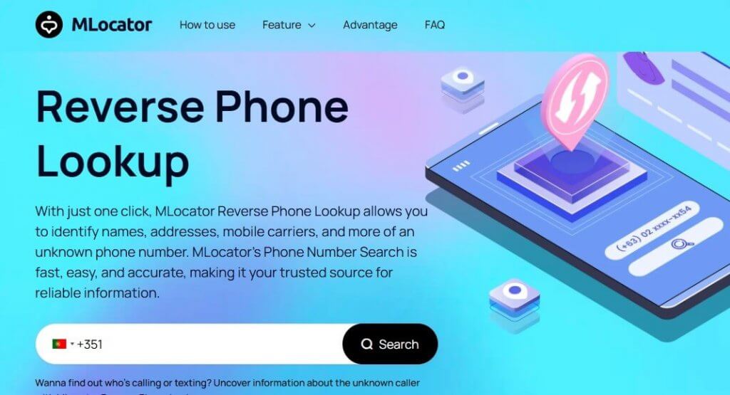 mlocator reverse phone number lookup