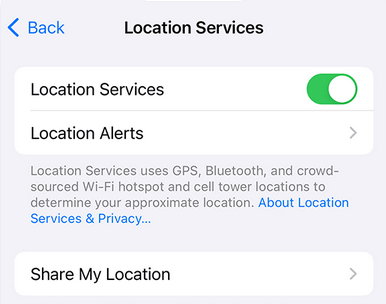 phone location services