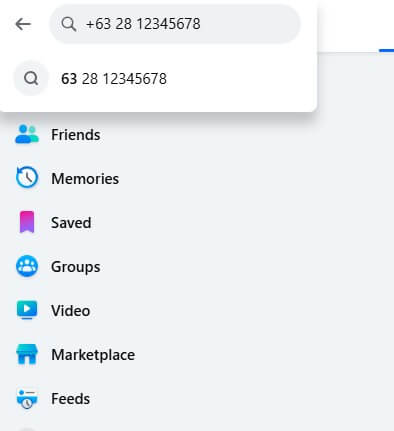 search a phone number on facebook