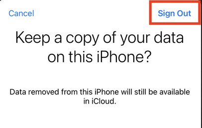 icloud'dan çıkış yap