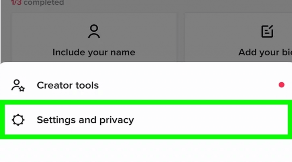 tiktok setting and privacy