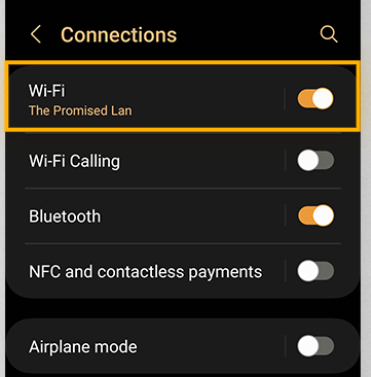 wifi setting on android phones