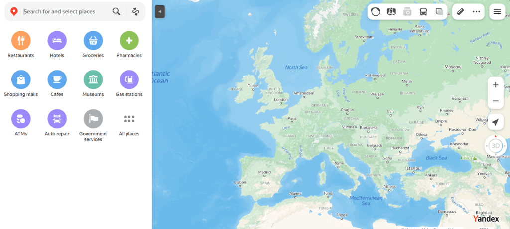 yandex map